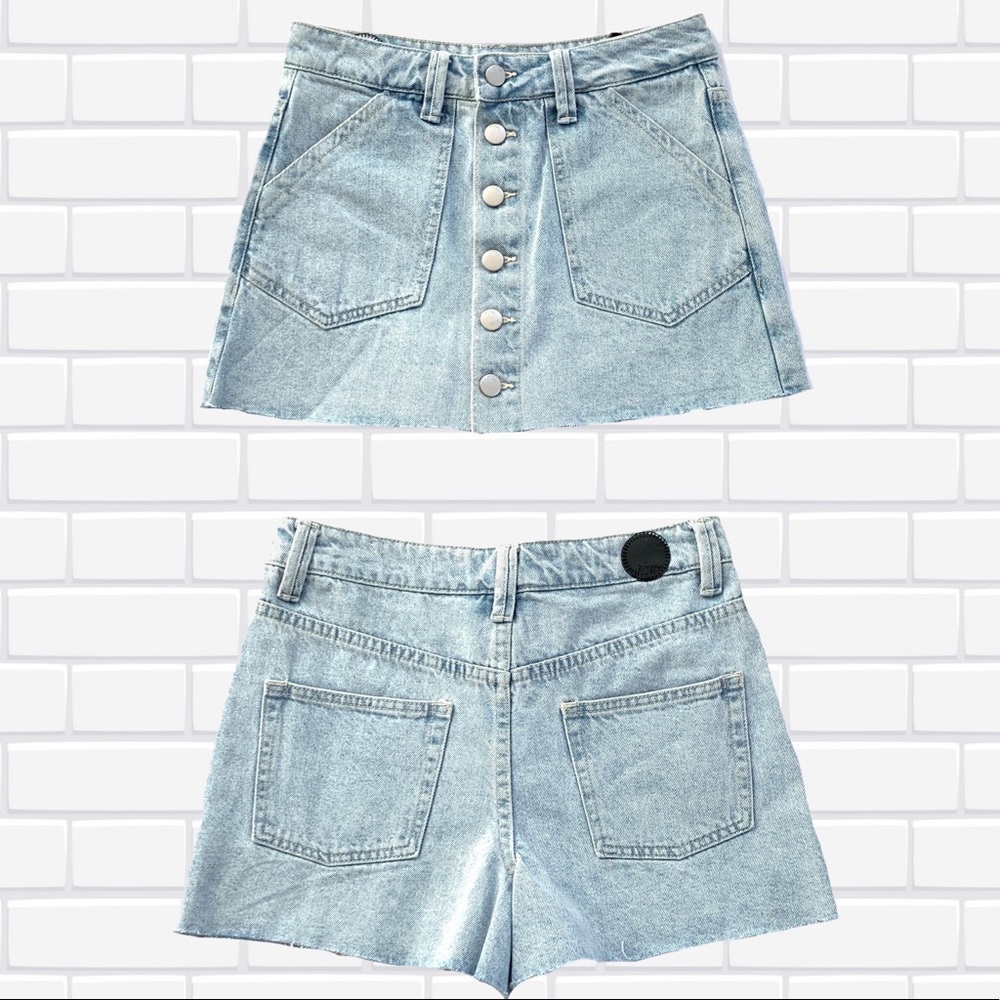 PTCL Women’s Light Denim Skort Shorts Skirt 26